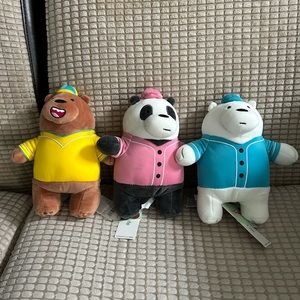 webarebears x miniso pj stuffed animals